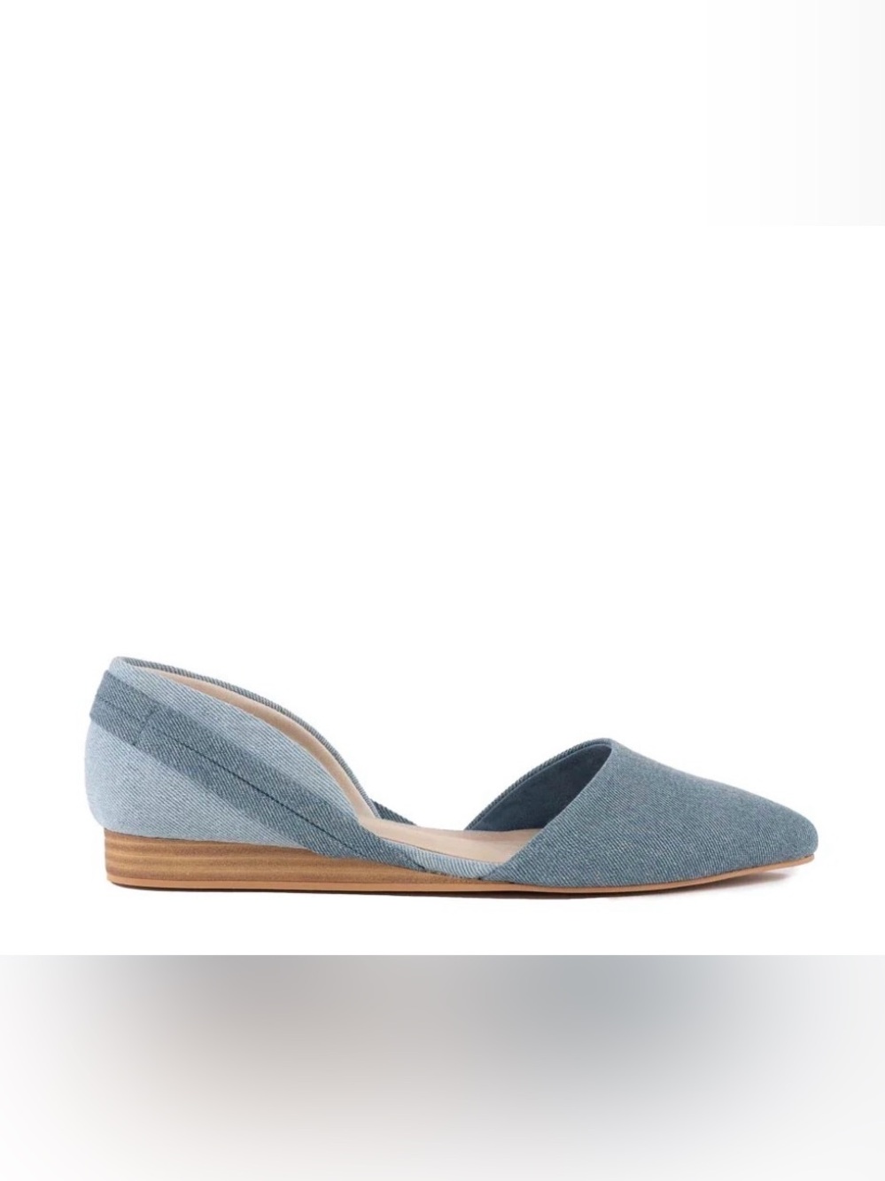 Seychelles Women’s Denim Blue D'Orsay Flat Shoe